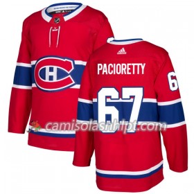 Camisola Montreal Canadiens Max Pacioretty 67 Adidas 2017-2018 Vermelho Authentic - Homem